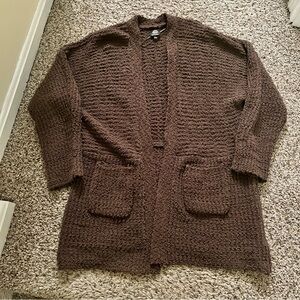 Bobeau Open Front Hunter Green Sweater Women’s Size Large